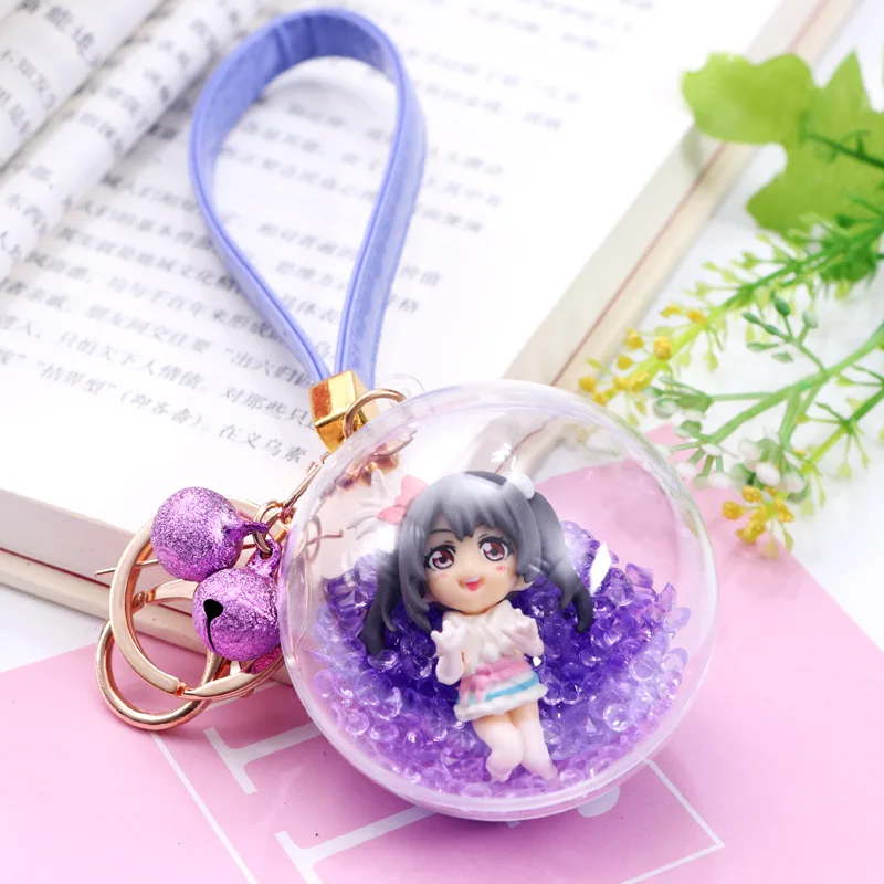 Сумка для ключей аксессуары Подвеска LoveLive красивая девушка хрустальный шар Кожа Веревка замша мульти-выбор