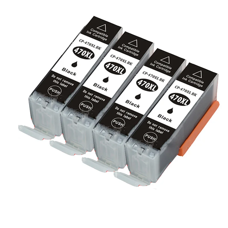 Befon сменный картридж для принтера для Canon 470 471 PGI-470 CLI-471 PGI470 CLI471For PIXMA MG7740 6840 5740 TS6040 MG9040 принтер - Цвет: 4PCS BLACK