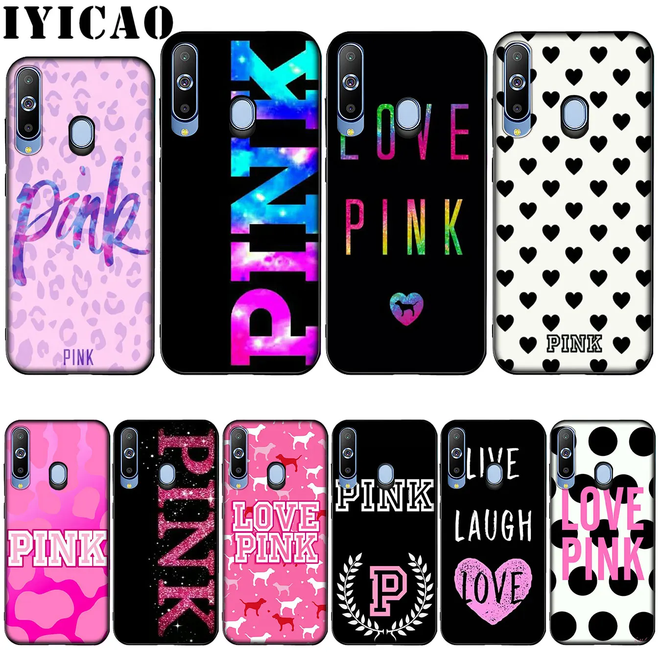 Мягкий силиконовый чехол love pink girly для samsung Galaxy Note 10 Plus A50s A40s A30s A20s A10s |