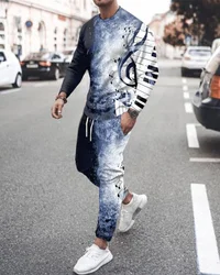 Pull à capuche imprimé Viking en 3D pour homme, ensemble de vêtements de sport, survêtement à manches longues, collection automne et hiver 