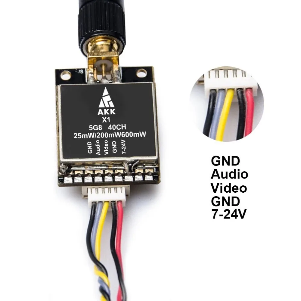 АКК X1/x1p 40CH 25mW 200mW 600mW переключаемый FPV передатчик с кнопкой и цифровым дисплеем|fpv