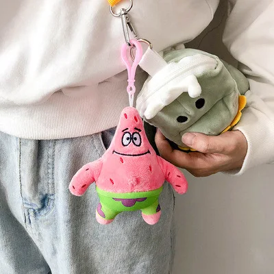 Мультяшные куклы Кролик плюшевая игрушка брелок Губка Боб Квадратные Штаны кукла игрушка брелки животные куклы Кролик игрушка для рождественских подарков - Цвет: Синий