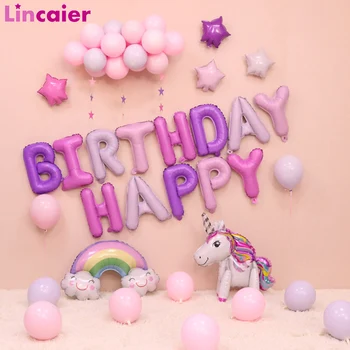 

Birthday Party Supplies Happy Birthday Ballon Princess Birthday Party Decorations Kids Adult Disposable Tableware