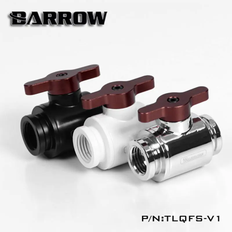 

Barrow TLQFS-V1, Mini Ball Valves, Multiple Colour Aluminium Handle, Female To Female Water Cooling Valve.