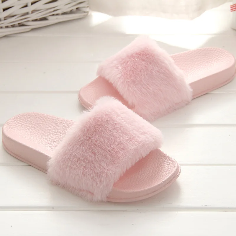 SWQZVT Autumn winter women slippers new comfortable outdoor indoor fur ladies slippers fashion platform sleepers shoes woman  (14)