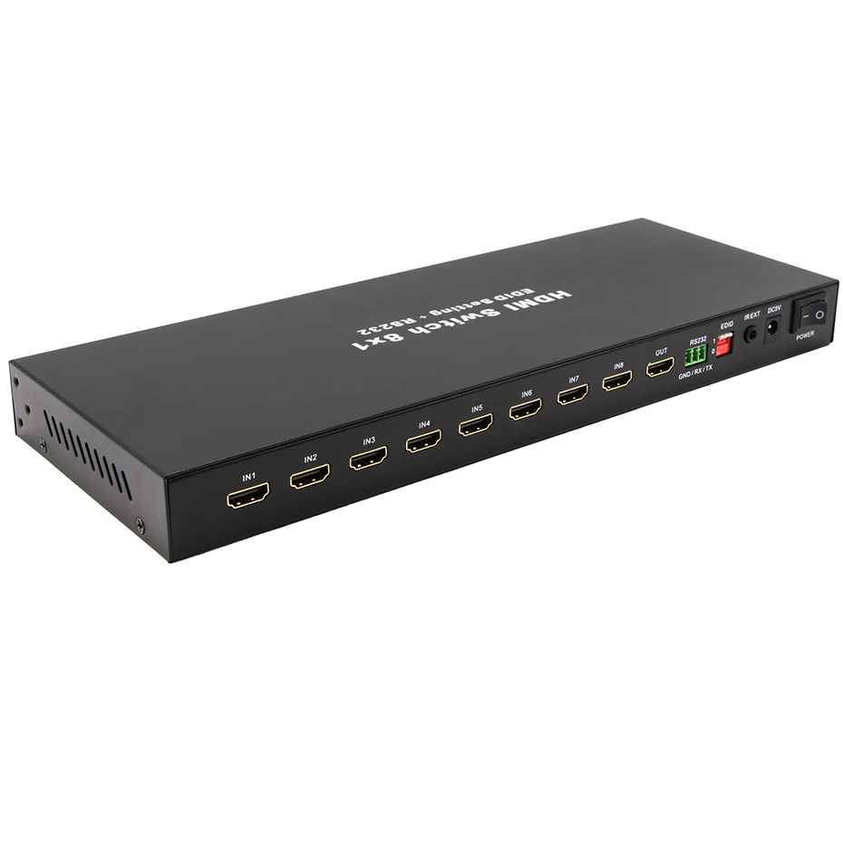 8-портовый HDMI-переключатель 4K 8X1 RS232 и EDID HDMI 1 4 @ 30 Гц для проектора UHDTV ПК |