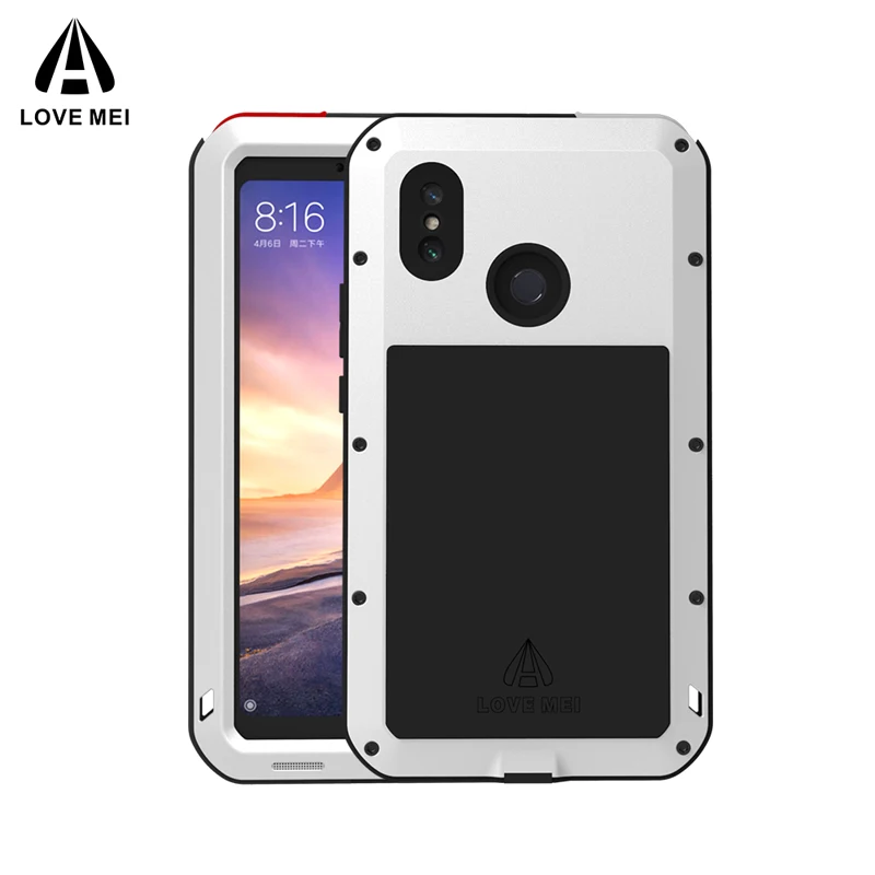 Мощный чехол Love Mei для xiaomi mi max 3 Pre mi um, водонепроницаемый противоударный алюминиевый чехол для xiaomi max3+ закаленное стекло