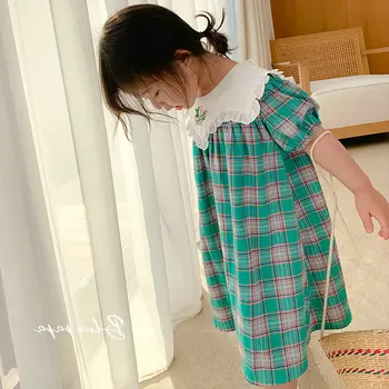 

Girl's Plaid Dress Girl's Dress 2020 Summer Children's Clothing girl dresses