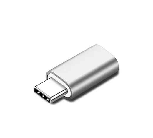 Металлический IOS Женский USB C Male адаптер для Samsung Galaxy S8 S9 S10 плюс huawei P20 P30 Pro 8 Pin к Тип-Док-станция с USB конвертер - Цвет: Серебристый