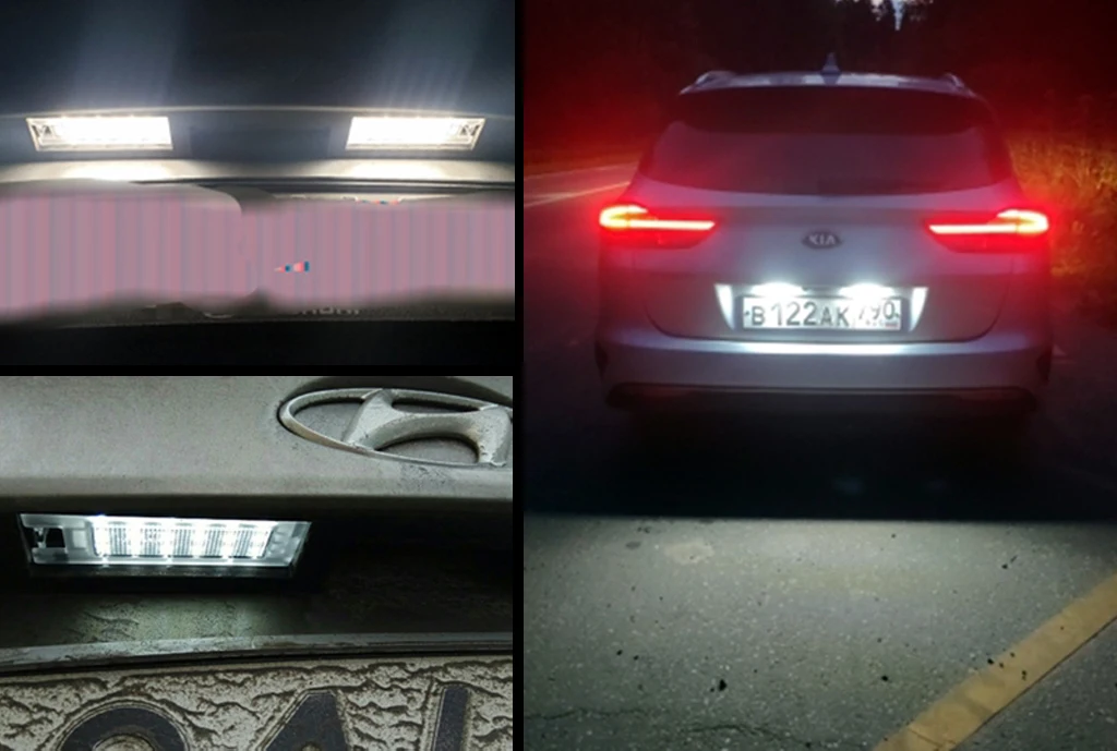 LED, Lâmpada de matrícula, Branco, Hyundai Tucson