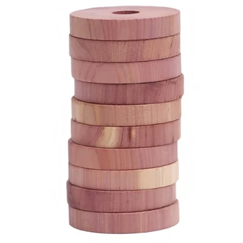 

Dropship 10 Pcs Cedar Wood Block Cedar Wood Ring Wood Round Piece Wardrobe Natural Pure Insect Repellent Camphor Moth Ball