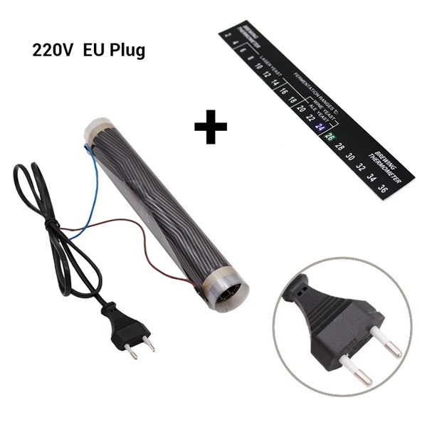 220V EU Plug 40 Вт ручный Электрический брожения Обёрточная бумага нагреватель 110v(UL) и 220 В(EU) разъем для домашнего пивоварения бутыль ферментер ведро Пиво Вино - Цвет: 220V EU Plug