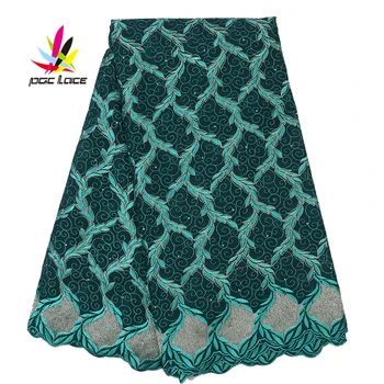 

African Swiss Cotton Voile Lace Mesh Embroidery Latest African Ankara Styles Nice Looking Embroidery Tulle Mesh Lace AMY2766B