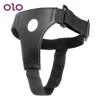 OLO Black Leather Dildos Pants Erotic Sex Toys for Lesbian Wearable Penis Panties Strap On Adult Game 1