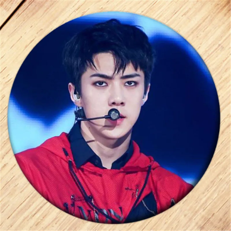 Kpop EXO SEHUN брошь на булавке Значки для одежды украшение для рюкзака девушки ювелирные изделия подарок B165 - Окраска металла: 6