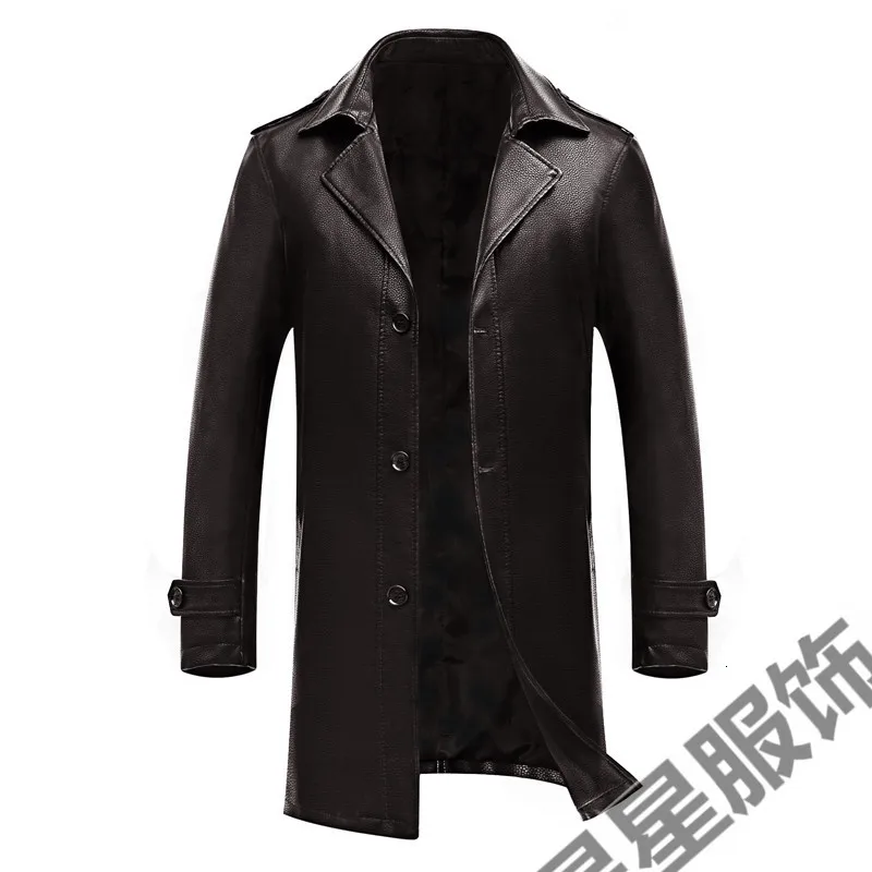 2 8XL плюс 6XL 5XL 4X мужские кожаные куртки из овчины мужская верхняя одежда куртки Осенняя Повседневная куртка Мужские Модные Длинные мужские кожаные куртки - Цвет: 2