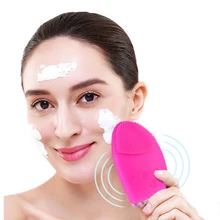 Foreoing Silicone Electric Face Cleansing Brush Sonic Pore Cleaner Cepillo Facial Ultrasonic Face Cleaning Skin Care Machine