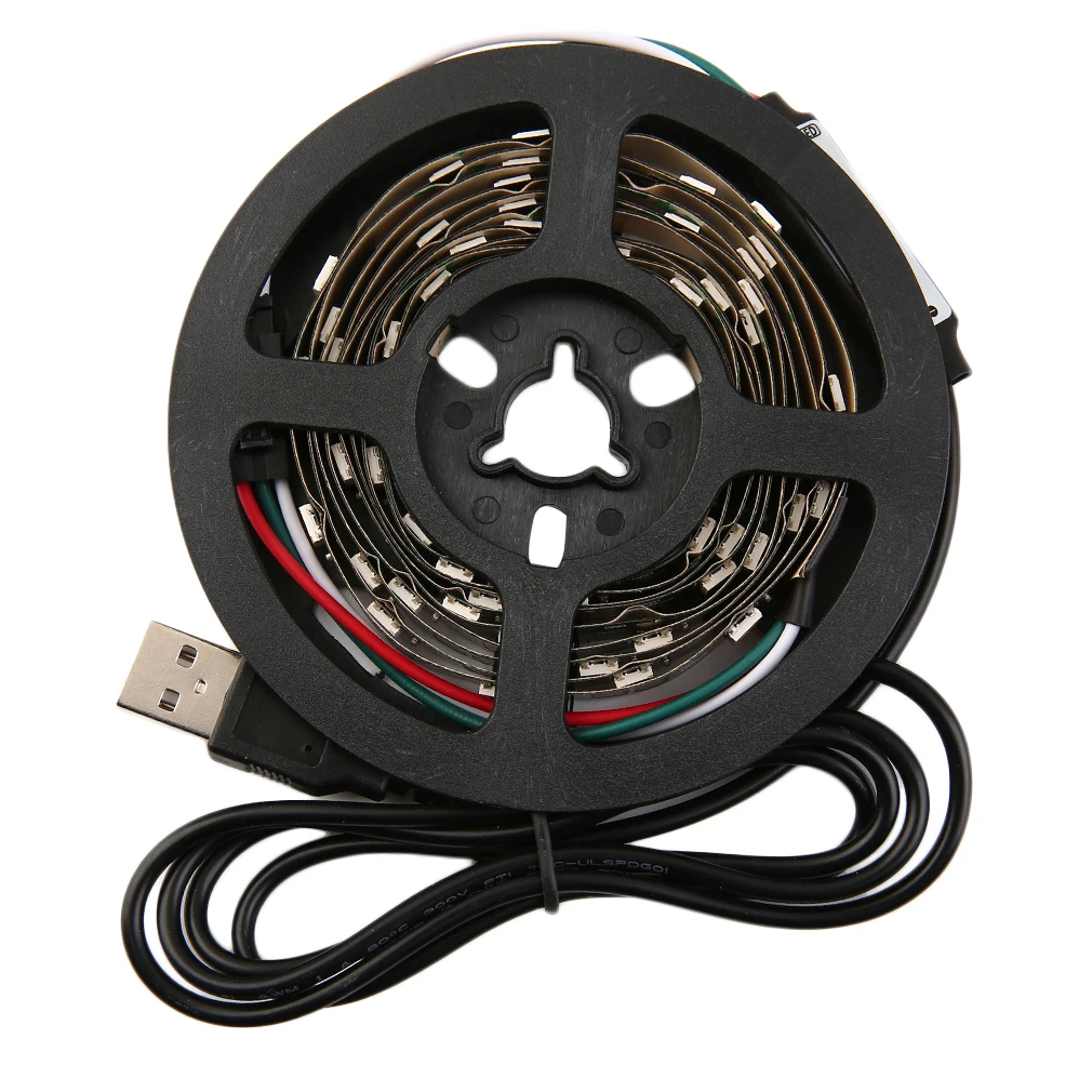 WS68 12 RGB 5050 SMD LED Strip Lamps Waterproof Flexible Tape Light USB 5V Christmas Decoration Lamp White/Black | Лампы и освещение