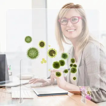 

1Pcs Sneeze Guard Shield Sneeze and Cough Protective Shield Barrier for office & Restaurant Grocery Stores