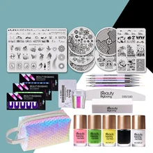 BEAUTYBIGBANG пластины для штамповки ногтей прозрачная гелиевая матрица штамповки полировки Starter полный комплект для дизайна ногтей маникюрные инструменты