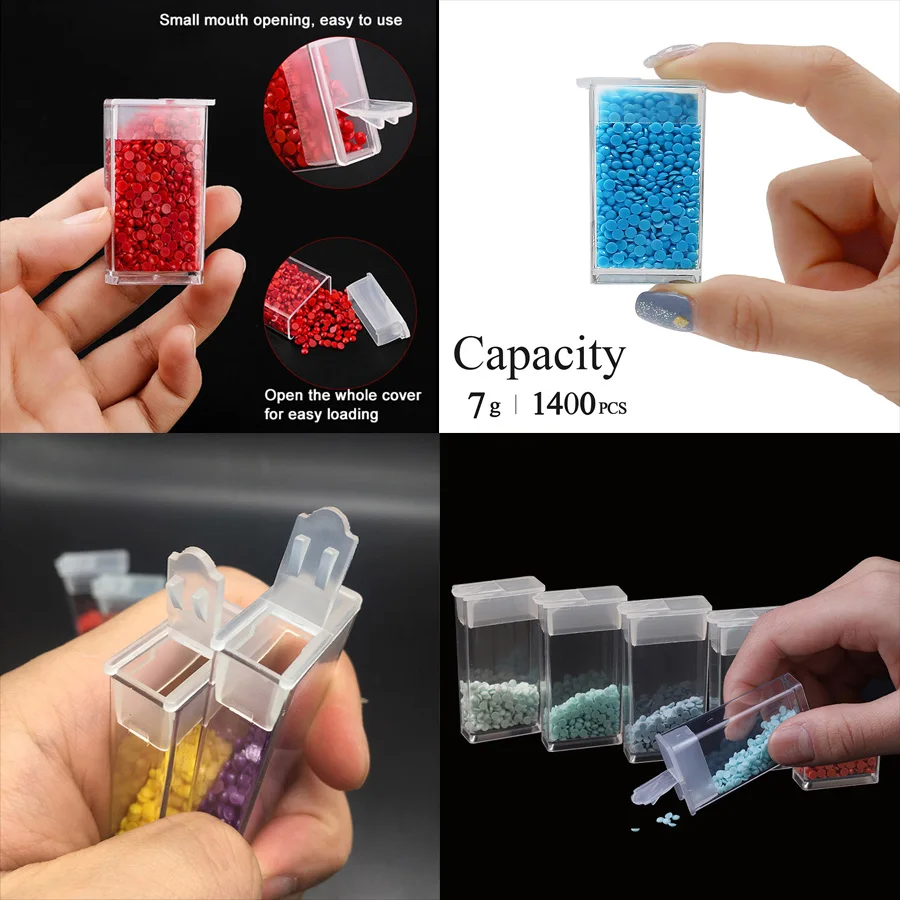 56/64 PCS Diamond Painting Tool Beads Container Rhinestone Diamond Embroidery Stone Storage Box Accessory Mosaic Convenience Box