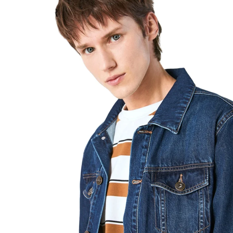 Куртка SEMIR Мужская джинсовая хлопок отложной воротник повседневная верхняя