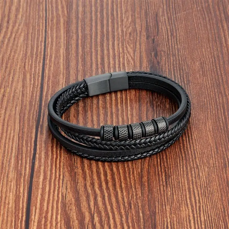 Luxury Leather Bracelets Men, Bracelet Men Luxury Fashion