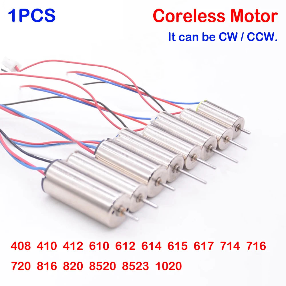 1PCS DC 3V-3.7V Coreless Motor 0408 412 610 612 614 617 720 816 820 8520 1020 High Speed Strong Magnetic RC Drone Quadcopter |