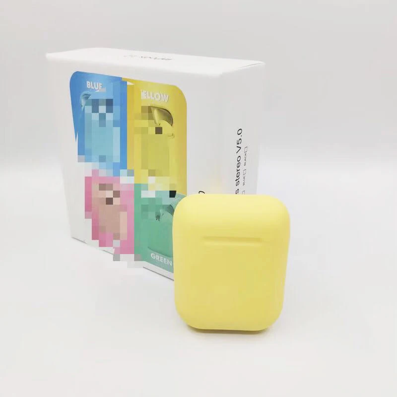 i12-Yellow Оригинальные Inpods 12 наушники i7s i9s i11 i12 Tws беспроводные Bluetooth наушники гарнитура Прямая поставка - Цвет: i12-Yellow