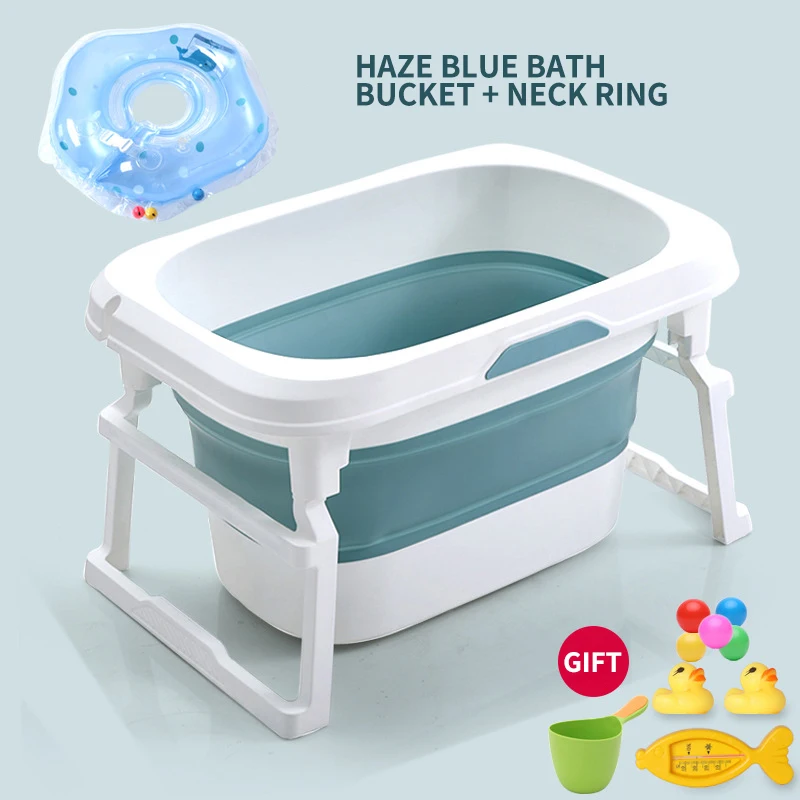 Детская ванна бочонок детский складной кран для ванной бассейн бочонок домашняя ванна большая детская ванна детская Ванна - Цвет: Blue Collar