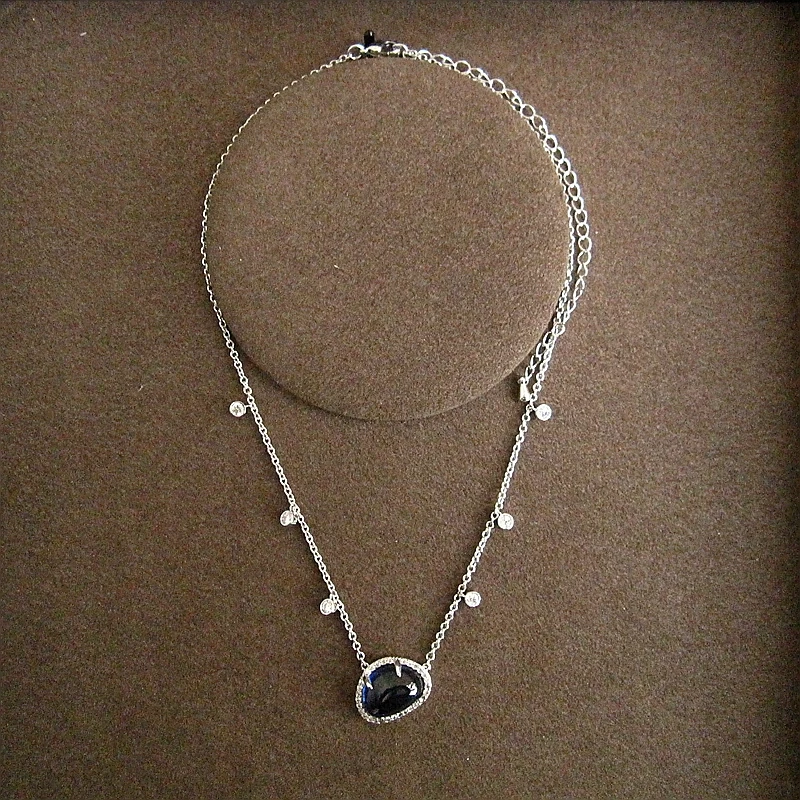 

Fashion AAA cubic zirconia Classical elegant Irregular Stone Necklace,women's accessaries P9803