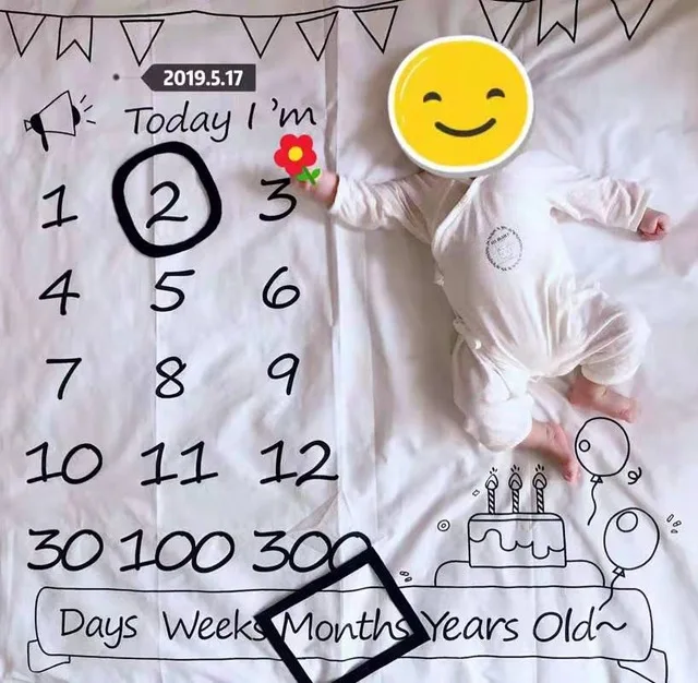 Baby Photography Blanket Props Baby Milestone Blanket Receving Background Baby Monthly Blanket for Shooting Photo accessoriesdiy baby 