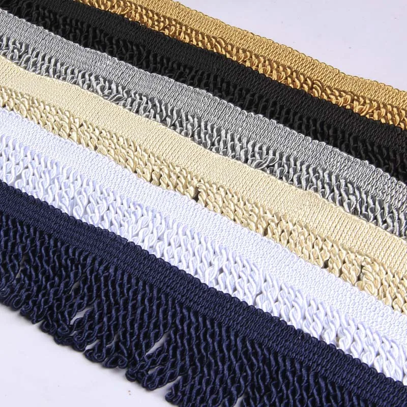 Lace Ribbon 5yard/Lot Silk Tassel Fringe Trim Embroidery Fabric Sewing Garment Shoes Bag Tassels for Jewelry Diy