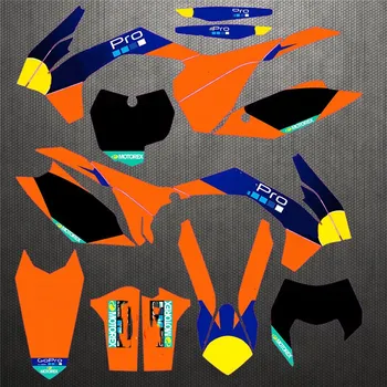 

Easy install A set Sticker Kit Customized Number Graphics & Backgrounds Full Stickers decals For KTM EXC 14-15 SX SX-F SXF 13-14