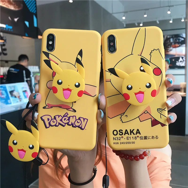 

New creative lanyard phone case for iPhone X XS XR XSMax 8 7 6 6S PluS cartoon pendant soft shell drop protection cover