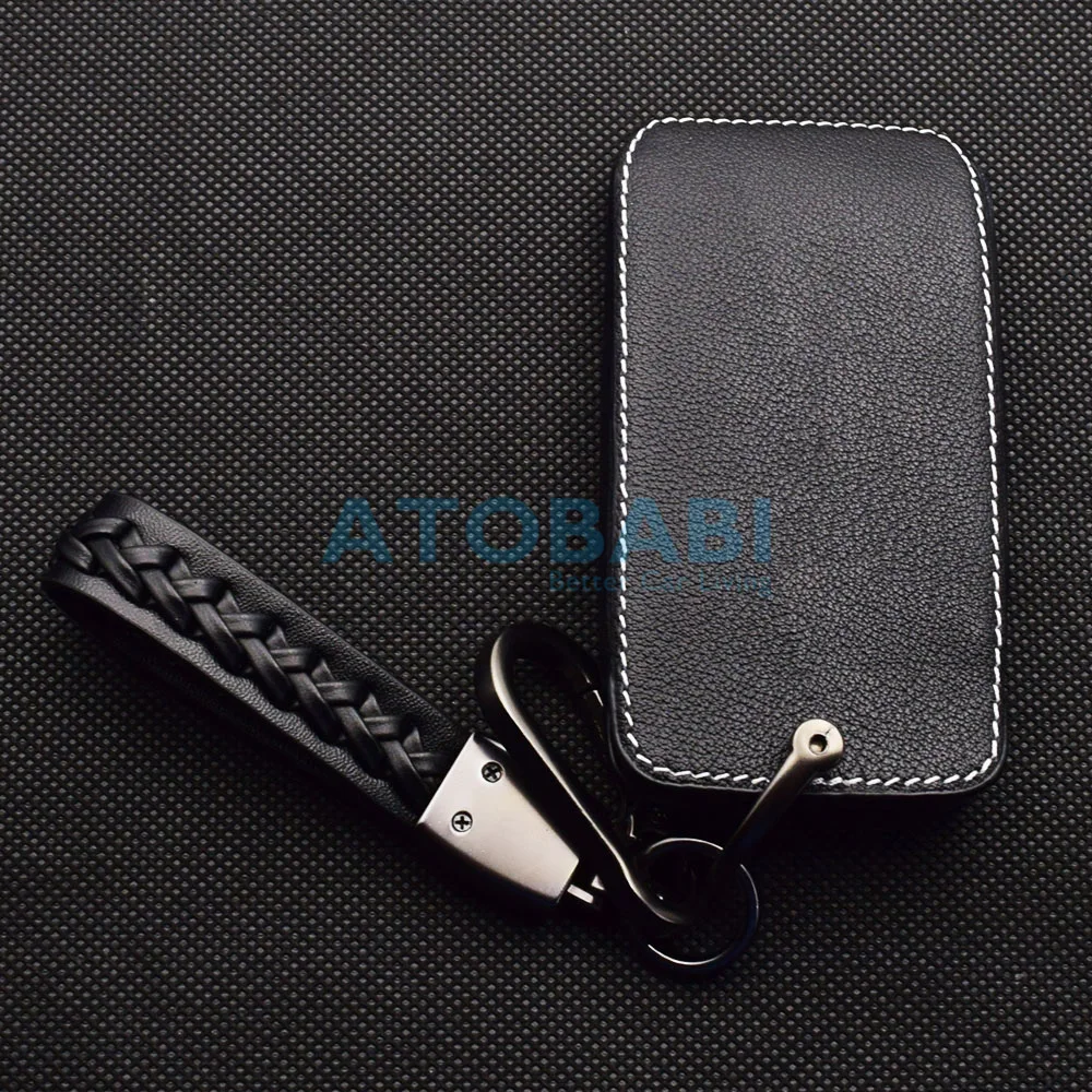 Leather Key Cover for DACIA Sandero Duster Logan Stepway 4 Button Remote Car  Case Smart Keyless Entry 