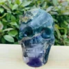 Natural fluorite quartz skull hand carved crystal healing skull 1