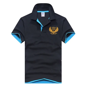 

Men's POLO Shirts Brand Cotton Short Sleeve Camisas eagle print Polo Summer Stand Collar Male Polo Shirt plus size XS- 3XL