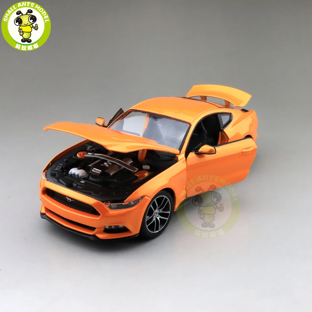 1/18 Ford Mustang GT 5,0 литая модель автомобиля игрушки детские подарки оранжевый