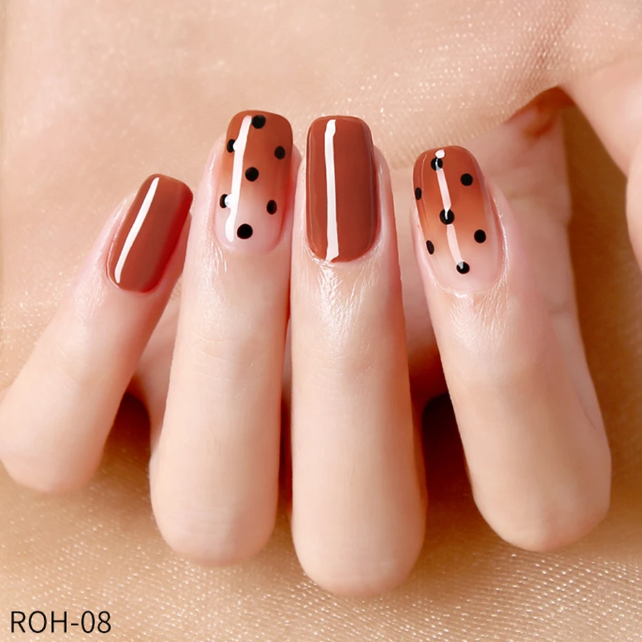6 мл Гель-лак для ногтей шоколадный оранжевый чистый цвет лак для ногтей впитывающий Гель-лак полуперманентный аксессуары для ногтей SAROH01-18