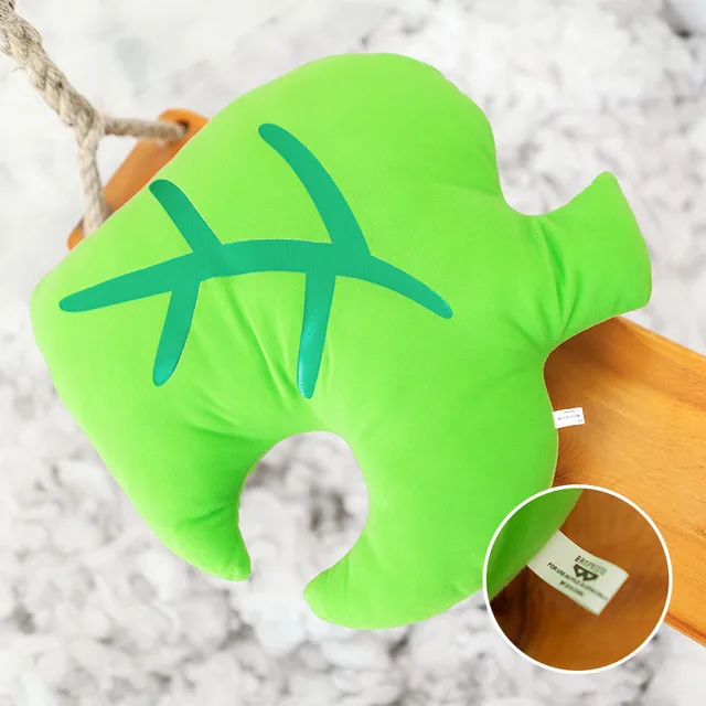 Game Animal Crossed Töltött Vicces Zöld Levél Plüss Baba Gyerekek Dobja A Párnát Gyerekeknek. - Image 2