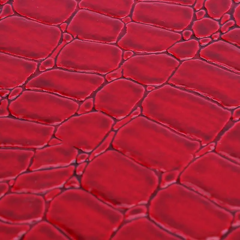 Durable Room Car PU Leather Square Tissue Box Paper Holder Case Cover Napkin Color:Red crocodile pattern,Size: 13.8* 13.8* 13