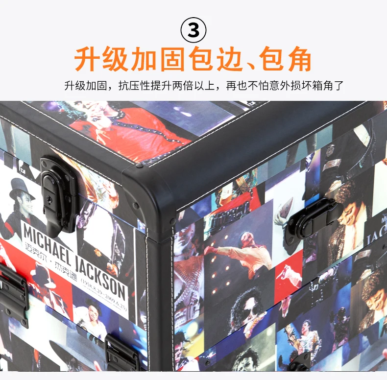 Cosmetic case Tattoos Toolbox Manicurist bag artist Makeup Bags barber Box Rolling Travel Luggage whell Suitcase