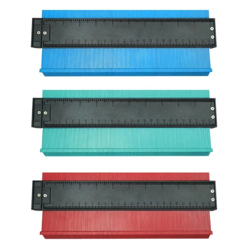 

25cm Multi-functio Contour Profile Gauge Tiling Laminate Tiles Edge Shaping Wood Measure Ruler ABS Contour Gauge Duplicator