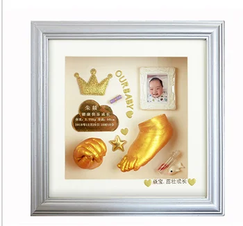 

Handicraft DIY3D Baby Hand and Footprint Custom Kit Handprint Footprint Souvenir Gift Baby Growth Record Souvenir Birthday Memor