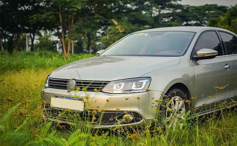 Светодиодный налобный фонарь для новой фары Sagitar Jetta 2012 2013 светодиодный DRL Биксеноновые прожекторные лампы