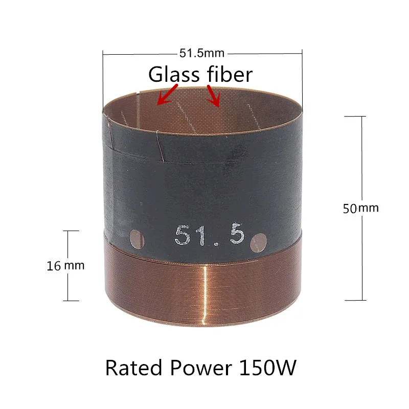 Description Picture 2 of item1PC Speaker Voice Coil 51.5mm 150W Bass Repair Parts With Copper Wire Glass Fiber Former For Home Theater Car HiFi Woofer