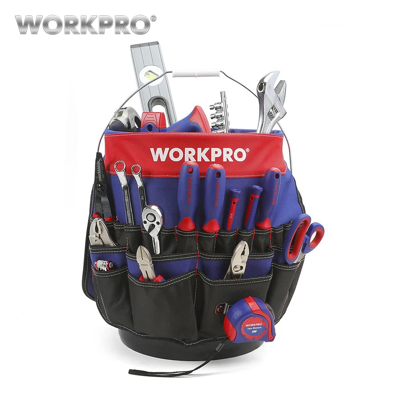 WORKPRO 5 галлонов уплотнительное кольцо ведро-органайзер Boss сумка для инструментов