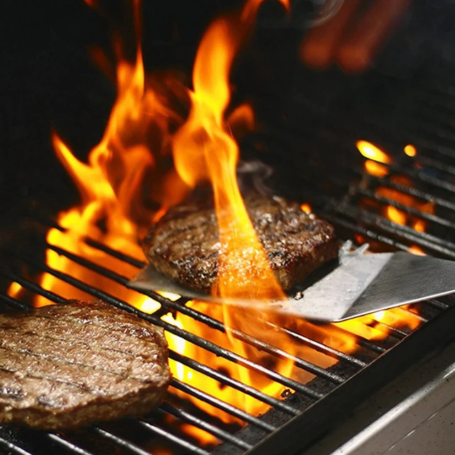 Rozsdamentes Acél Steak Sült Lapát Szivárgásos Spatula Pizza Héja Ásók Grill Kaparó Konyhai Szerszám Főző - Image 2