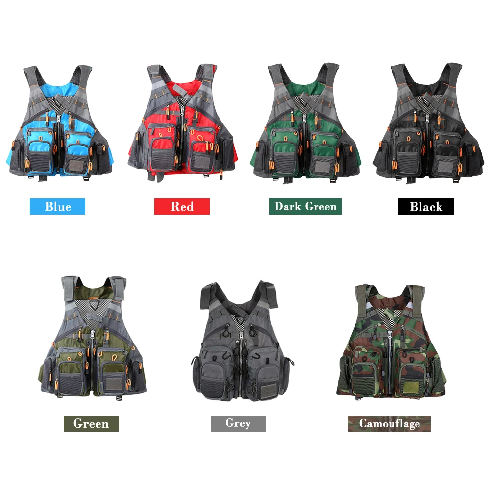 Fishing Vest Outdoor Sport Fishing Vest Men Breathable Swimming Life Jacket Safety Waistcoat